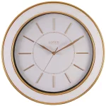 ساعت دیواری لوتوس LC 2205 فلزی مدل LYON رنگ WHITE/GOLD