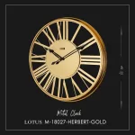 ساعت دیواری لوتوس M 18027 فلزی مدل HERBERT رنگ GOLD