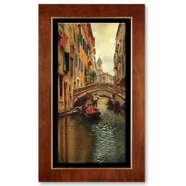 تابلو چوبی طرح ونیز (A QUIET CANAL IN VENICE)