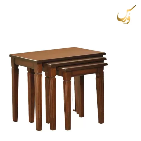 میز عسلی سه پارچه چوبی مدرن کد 47